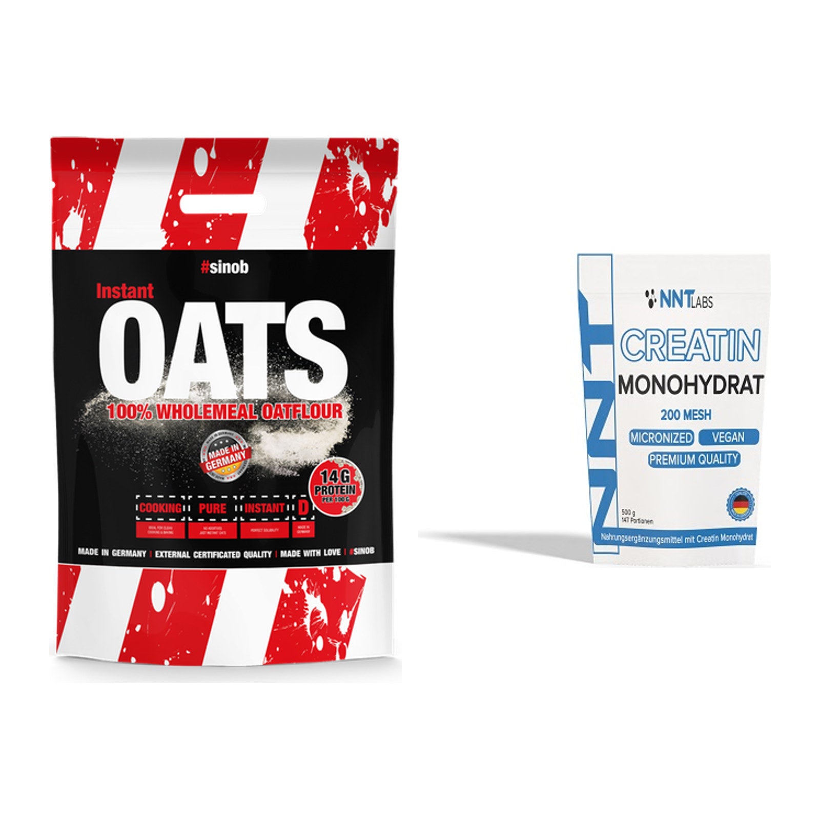 Masseaufbau-Set: Sinob Instant Oats + NNT Creatin Monohydrat – alle enthaltenen Artikel