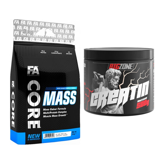 Masseaufbau-Set: FA Nutrition Core Mass + Big Zone Creatin – alle enthaltenen Artikel
