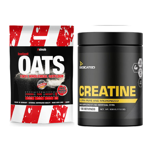 Masseaufbau-Set: Sinob Instant Oats + Dedicated Creatine – alle enthaltenen Artikel