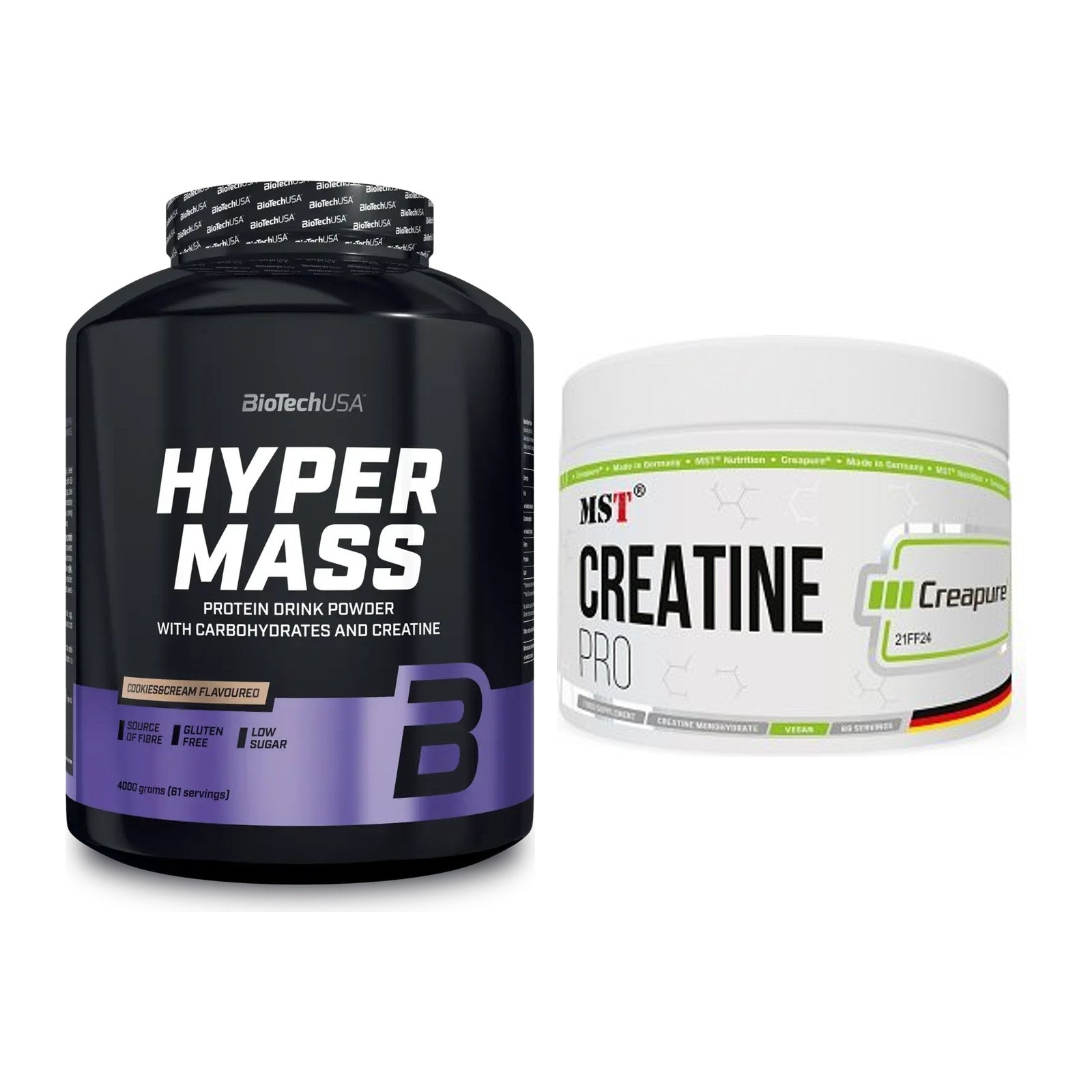 Masseaufbau-Set: BioTech Hyper Mass 4000g + MST Creatin Pro CREAPURE – alle enthaltenen Artikel