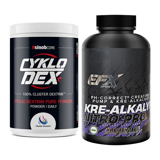 Masseaufbau-Set: Sinob Core CykloDex 1kg + EFX Kre-Alkalyn PRO 120 – alle enthaltenen Artikel