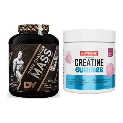 Masseaufbau-Set: DY Nutrition Game Changer + Nutrend Creatine Gummies – alle enthaltenen Artikel