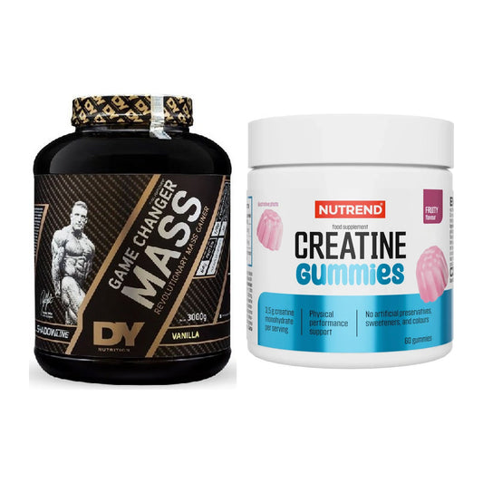 Masseaufbau-Set: DY Nutrition Game Changer + Nutrend Creatine Gummies – alle enthaltenen Artikel