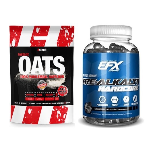 Masseaufbau-Set: Sinob Instant Oats + EFX Kre-Alkalyn Hardcore – alle enthaltenen Artikel