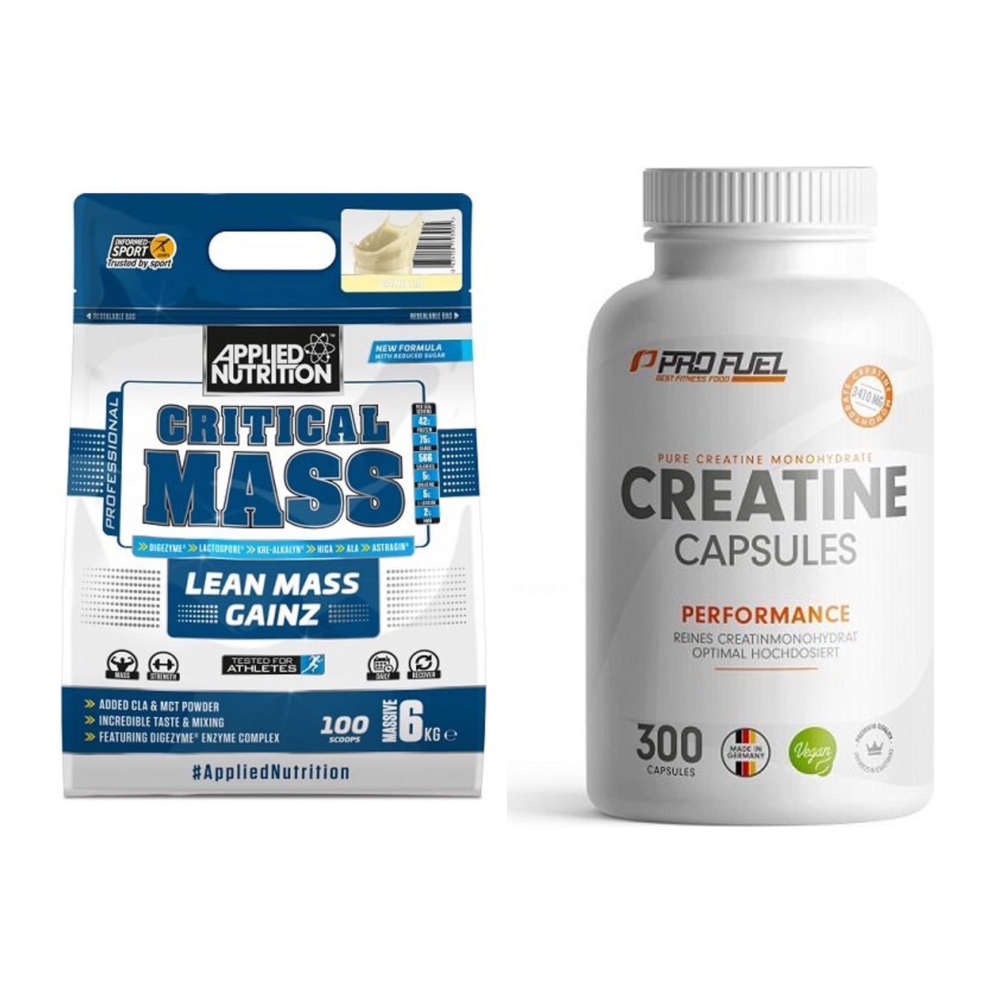 Masseaufbau-Set: Applied Nutrition + ProFuel Creatine – alle enthaltenen Artikel