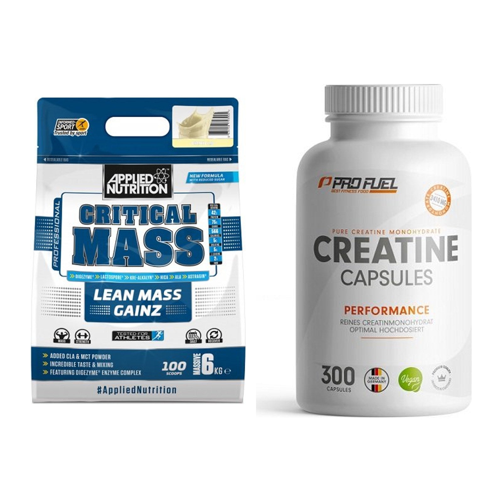 Masseaufbau-Set: Applied Nutrition + ProFuel Creatine – alle enthaltenen Artikel