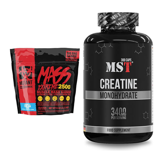 Masseaufbau-Set: Mutant Mass XXXTREME 2500 + MST Creatine Monohydrate – alle enthaltenen Artikel