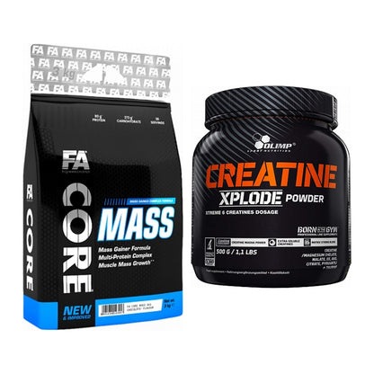 Masseaufbau-Set: FA Nutrition Core Mass + Olimp Creatine Xplode – alle enthaltenen Artikel
