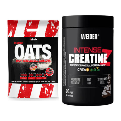 Masseaufbau-Set: Sinob Instant Oats + Weider Intense Pure Creatine – alle enthaltenen Artikel