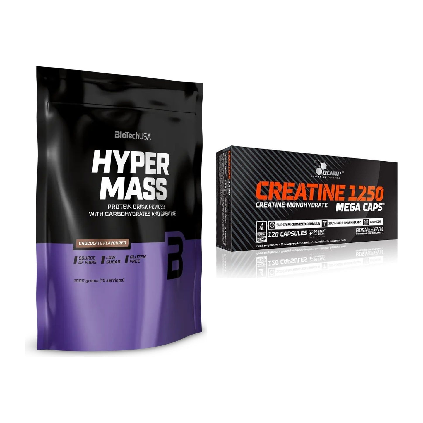 Masseaufbau-Set: BioTech Hyper Mass + Olimp Creatine Mega Caps – alle enthaltenen Artikel