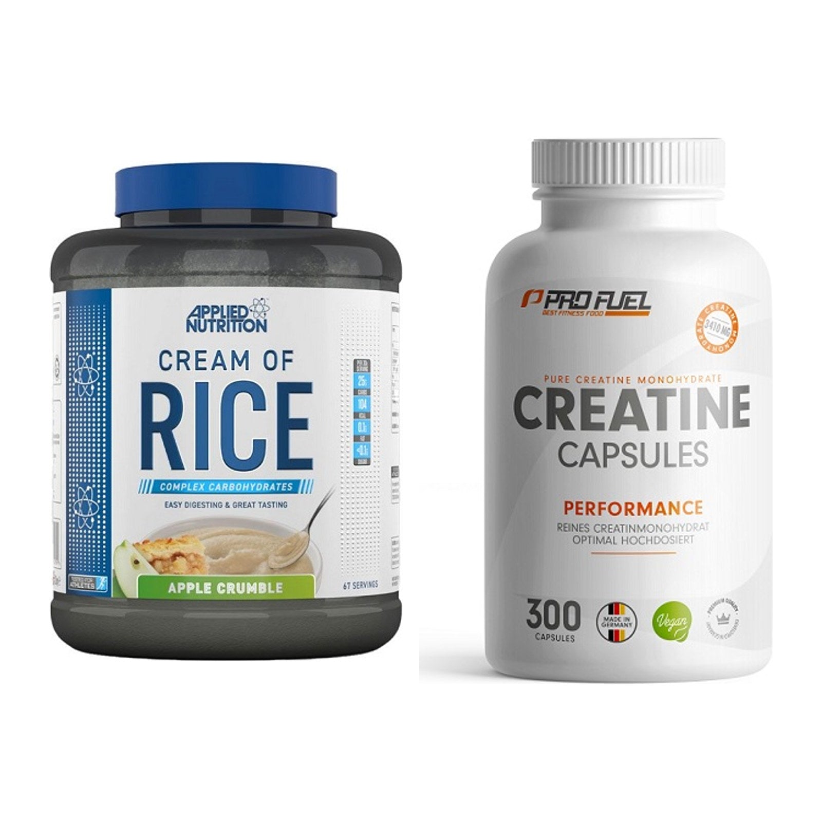 Masseaufbau-Set: Applied Nutrition Cream + ProFuel Creatine – alle enthaltenen Artikel