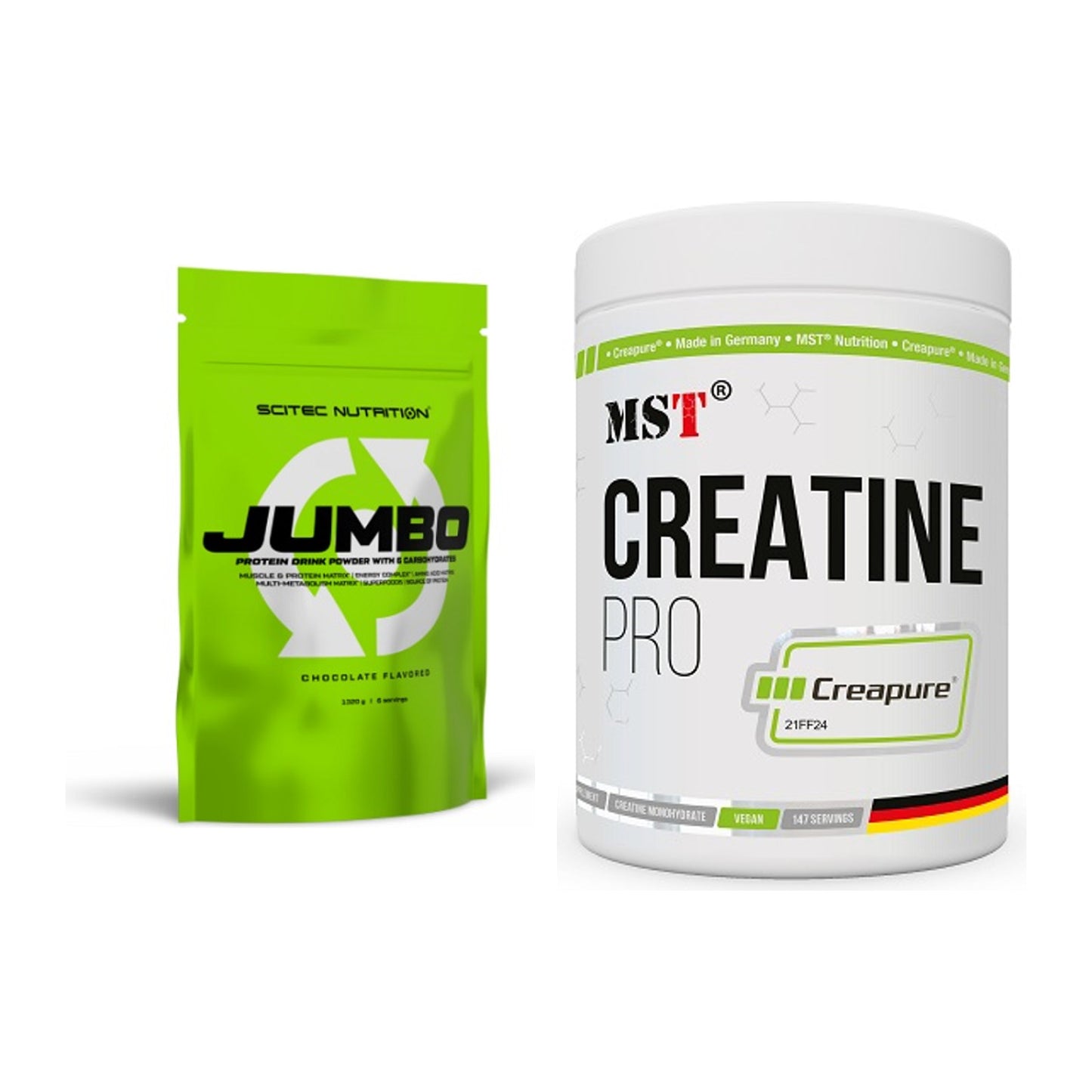 Masseaufbau-Set: Scitec Jumbo + MST Creatin Pro CREAPURE – alle enthaltenen Artikel