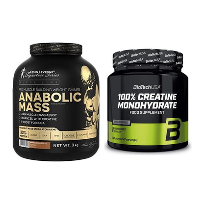 Masseaufbau-Set: Kevin Levrone Anabolic + BioTech Creatine – alle enthaltenen Artikel
