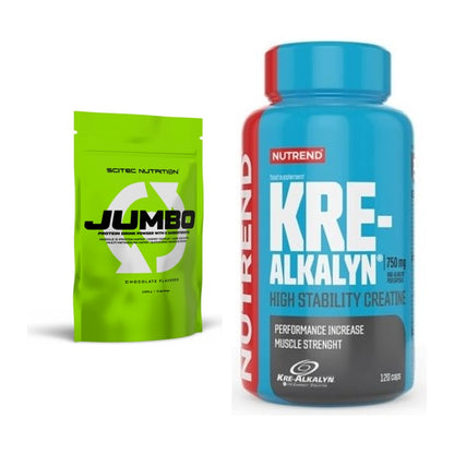Masseaufbau-Set: Scitec Jumbo + Nutrend Kre-Alkalyn – alle enthaltenen Artikel