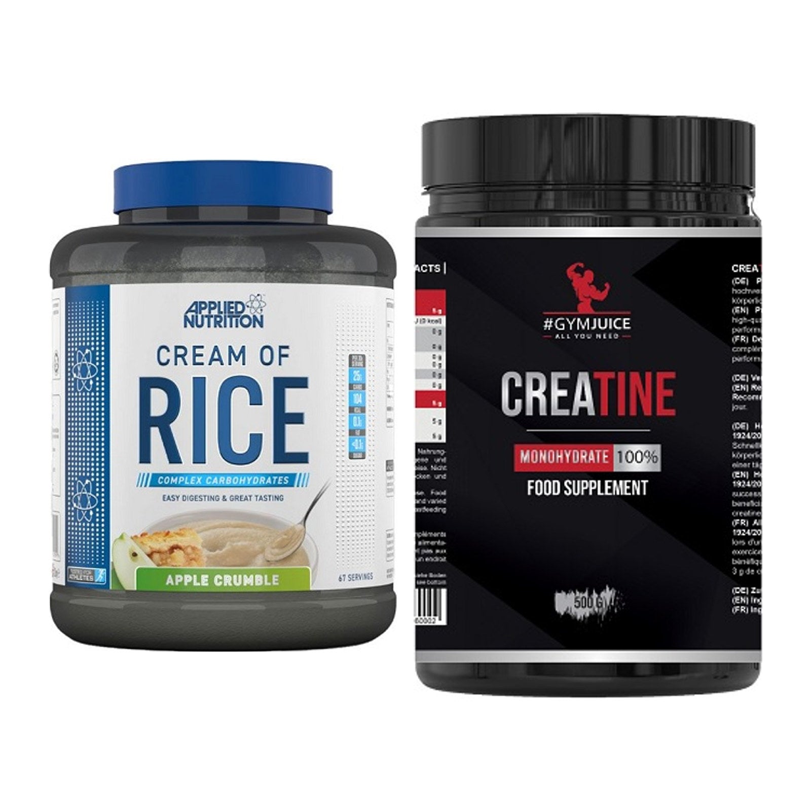 Masseaufbau-Set: Applied Nutrition Cream + #GYMJUICE Creatine – alle enthaltenen Artikel