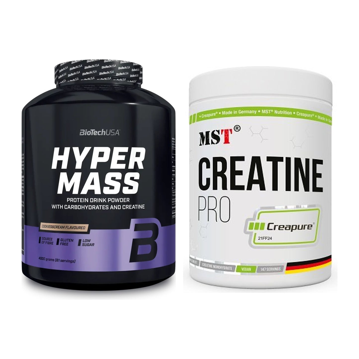 Masseaufbau-Set: BioTech Hyper Mass 4000g + MST Creatin Pro CREAPURE – alle enthaltenen Artikel
