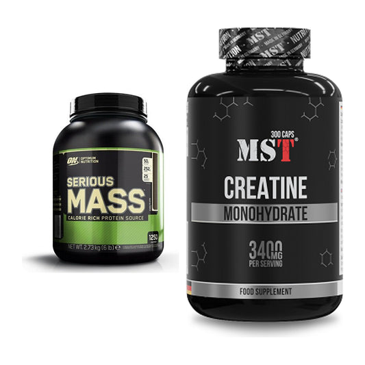 Masseaufbau-Set: Optimum Nutrition Serious + MST Creatine Monohydrate – alle enthaltenen Artikel