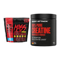Masseaufbau-Set: Mutant Mass XXXTREME 2500 + Body Attack 100% Pure – alle enthaltenen Artikel