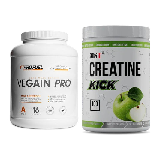 Masseaufbau-Set: ProFuel VEGAIN Pro + MST Creatine Kick – alle enthaltenen Artikel