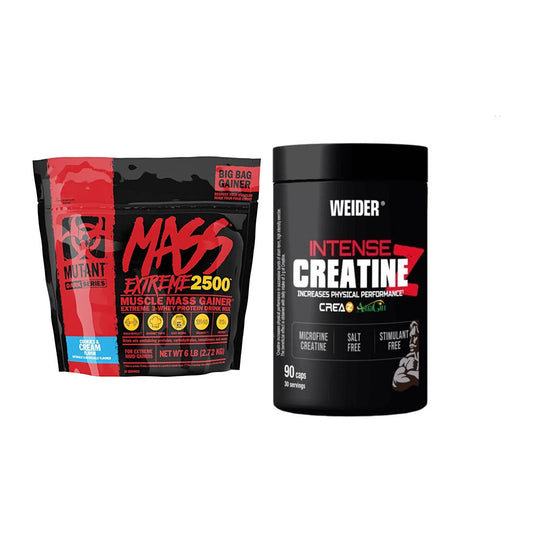 Masseaufbau-Set: Mutant Mass XXXTREME 2500 + Weider Intense Pure – alle enthaltenen Artikel