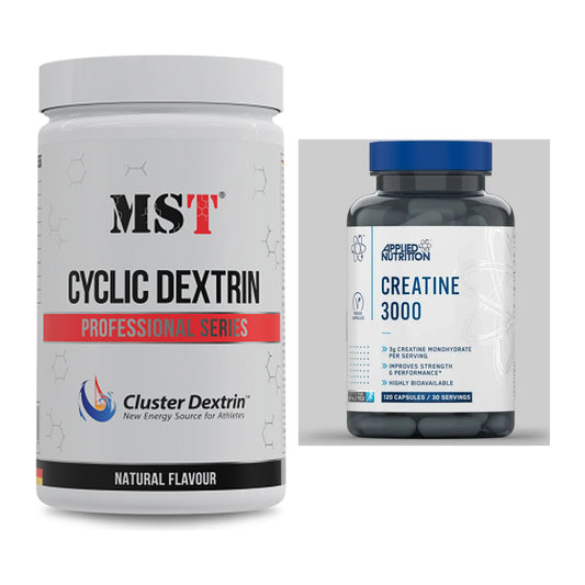 Masseaufbau-Set: MST Cluster Dextrin + Applied Nutrition Creatine 3000 – alle enthaltenen Artikel