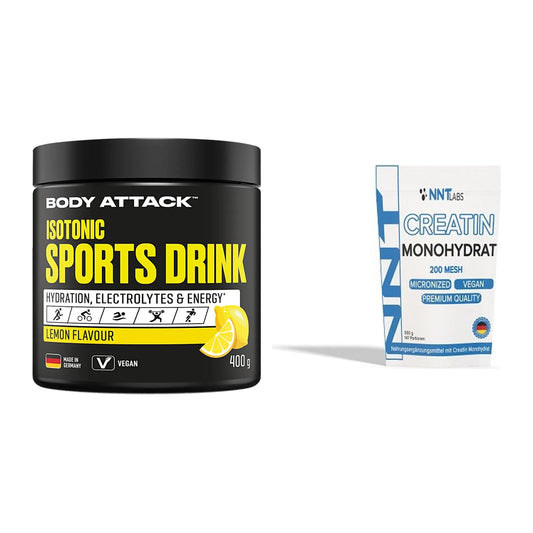 Masseaufbau-Set: Body Attack Isotonic + NNT Creatin Monohydrat – alle enthaltenen Artikel