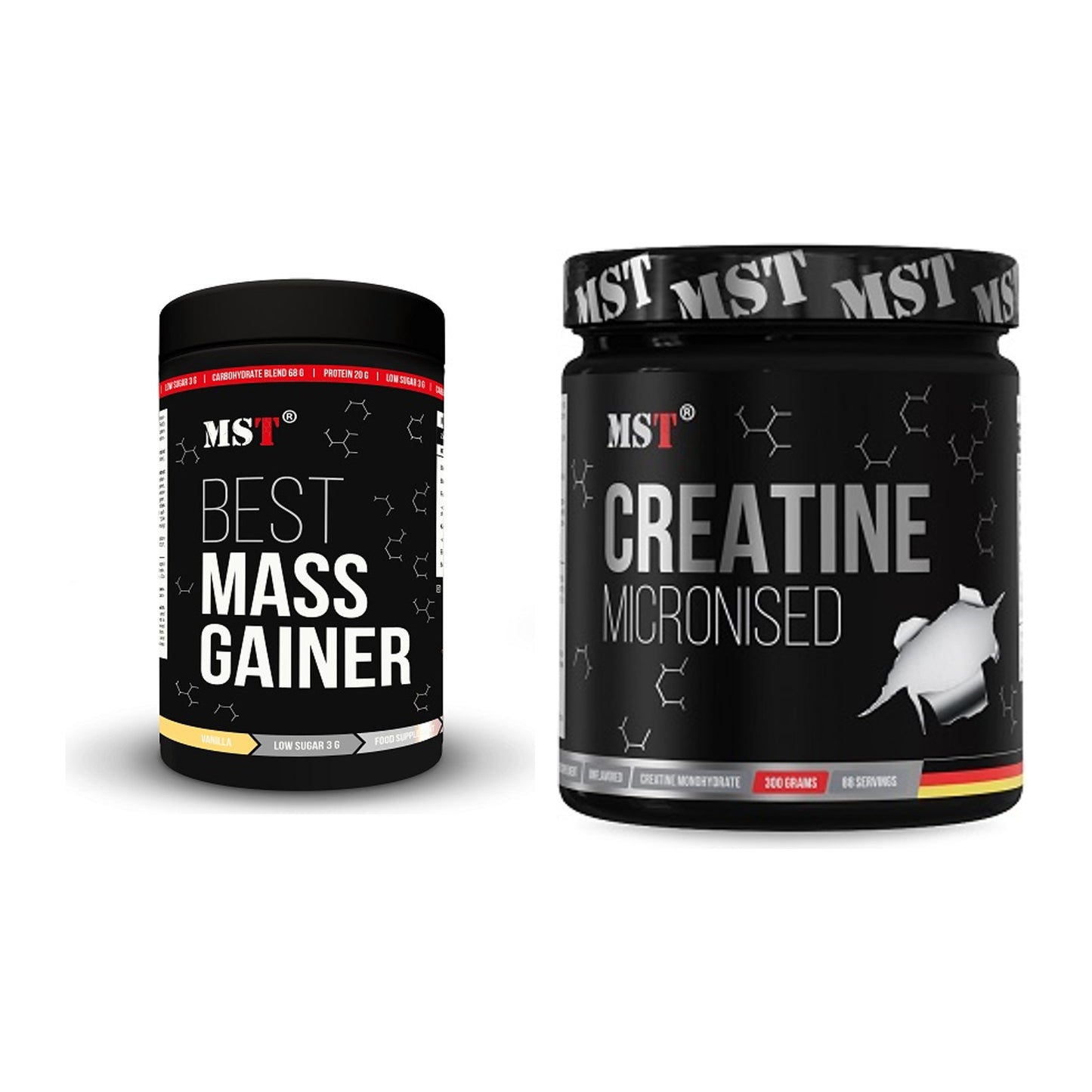 Masseaufbau-Set: MST Best Mass Gainer + MST Creatin Monohydrate – alle enthaltenen Artikel