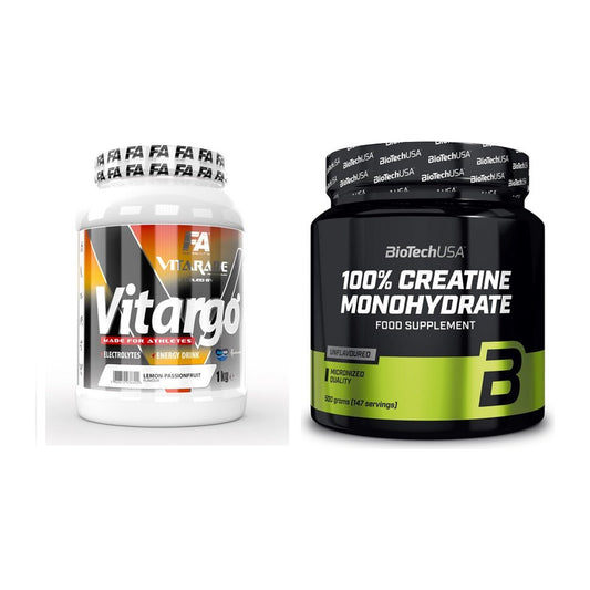 Masseaufbau-Set: FA Vitarade Vitargo + BioTech Creatine Monohydrate – alle enthaltenen Artikel