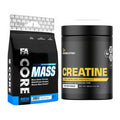 Masseaufbau-Set: FA Nutrition Core Mass 3000g + Dedicated Creatine – alle enthaltenen Artikel