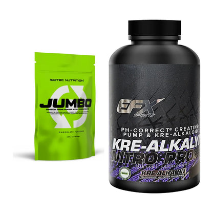 Masseaufbau-Set: Scitec Jumbo + EFX Kre-Alkalyn Nitro PRO – alle enthaltenen Artikel
