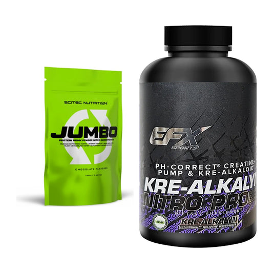 Masseaufbau-Set: Scitec Jumbo + EFX Kre-Alkalyn Nitro PRO – alle enthaltenen Artikel