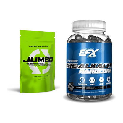 Masseaufbau-Set: Scitec Jumbo + EFX Kre-Alkalyn Hardcore – alle enthaltenen Artikel