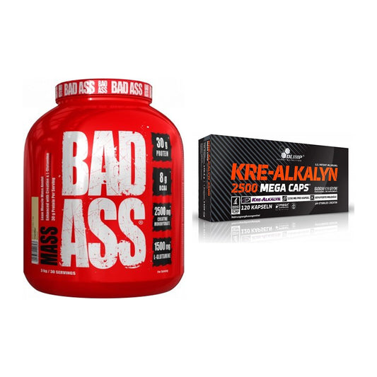Mass building set: BAD ASS MASS + Olimp Kre Alkalyn 2500 - all items included