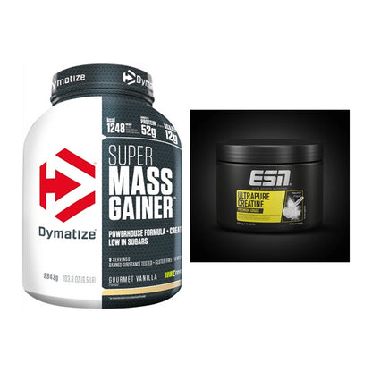Masseaufbau-Set: Dymatize Super Mass + ESN Ultrapure Creatine – alle enthaltenen Artikel