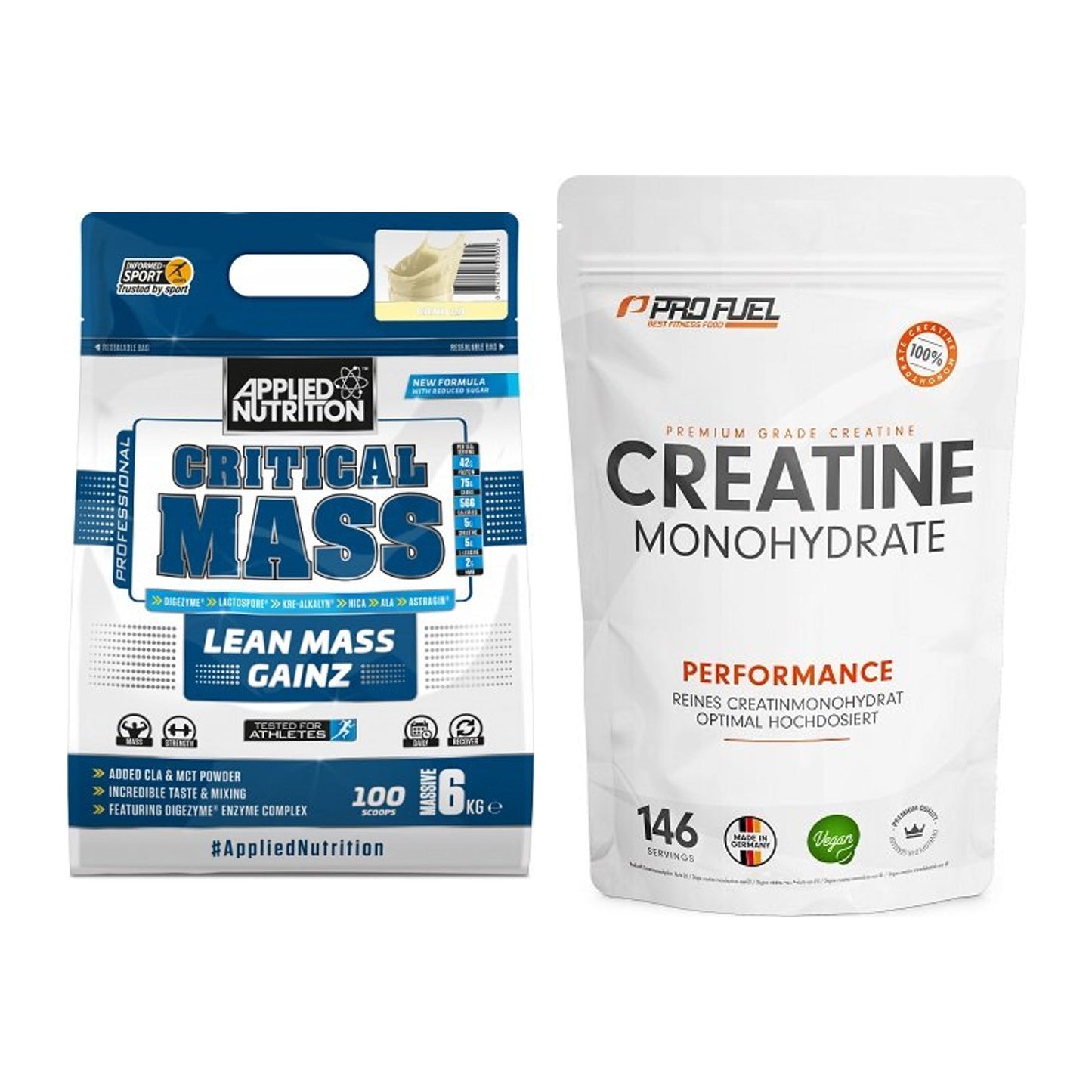 Masseaufbau-Set: Applied Nutrition + ProFuel Creatine – alle enthaltenen Artikel