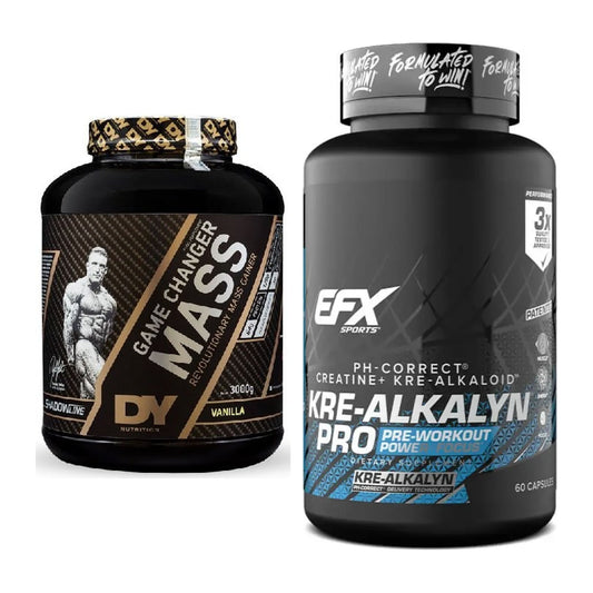 Mass Building Set: DY Nutrition Game Changer Mass + EFX Kre-Alkalyn PRO - all items included