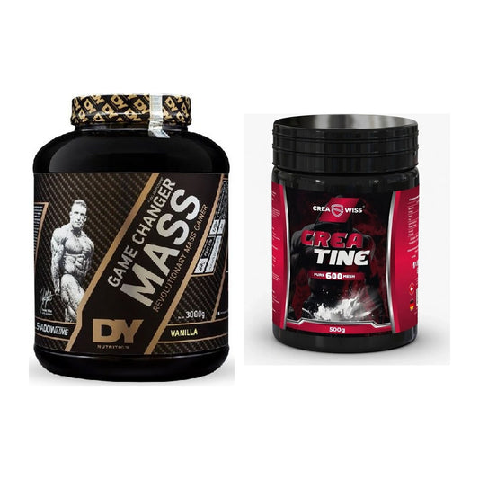 Masseaufbau-Set: DY Nutrition Game Changer + CREASWISS Creatine 600 – alle enthaltenen Artikel