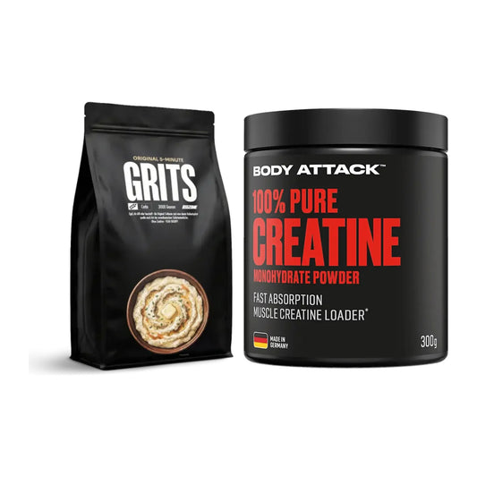 Masseaufbau-Set: Big Zone Grits + Body Attack 100% Pure – alle enthaltenen Artikel