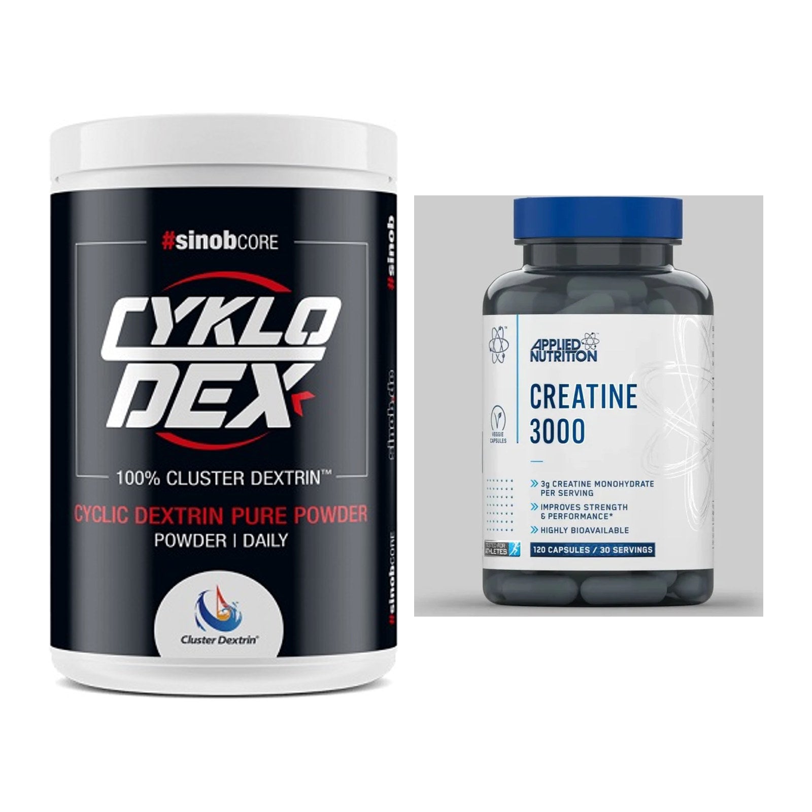 Masseaufbau-Set: Sinob Core CykloDex 1kg + Applied Nutrition – alle enthaltenen Artikel