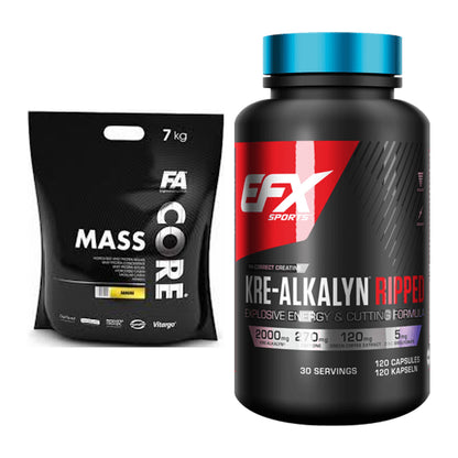 Masseaufbau-Set: FA Nutrition CORE Mass + EFX Kre-Alkalyn Ripped – alle enthaltenen Artikel