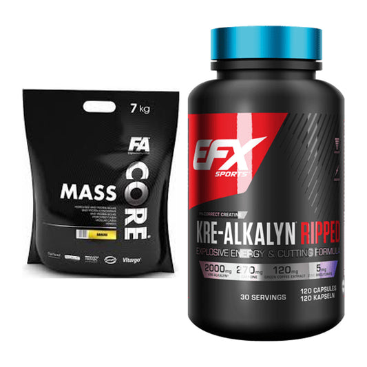 Masseaufbau-Set: FA Nutrition CORE Mass + EFX Kre-Alkalyn Ripped – alle enthaltenen Artikel
