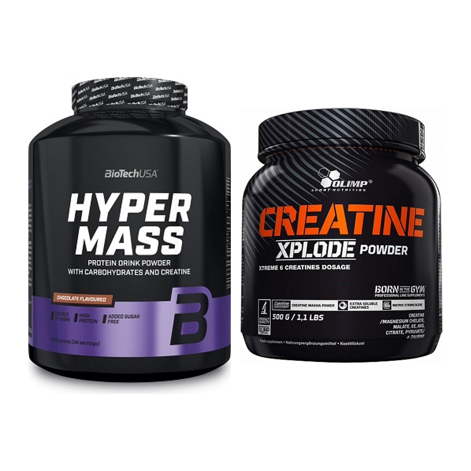 Masseaufbau-Set: BioTech Hyper Mass + Olimp Creatine Xplode – alle enthaltenen Artikel