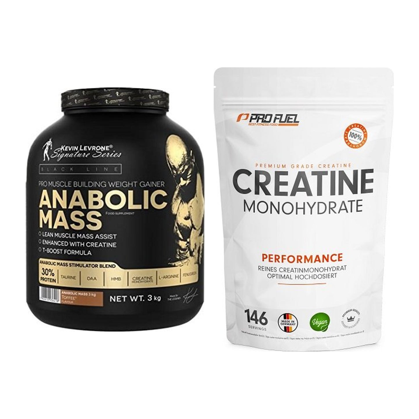 Masseaufbau-Set: Kevin Levrone Anabolic + ProFuel Creatine – alle enthaltenen Artikel