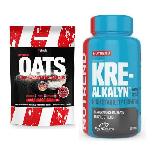 Masseaufbau-Set: Sinob Instant Oats + Nutrend Kre-Alkalyn – alle enthaltenen Artikel