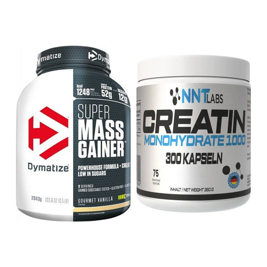 Mass Building Kit: Dymatize Super Mass + NNT Creatine 1000 mg - alla föremål ingår