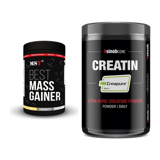 Masseaufbau-Set: MST Best Mass Gainer 1000g + Sinob Creatin CREAPURE – alle enthaltenen Artikel