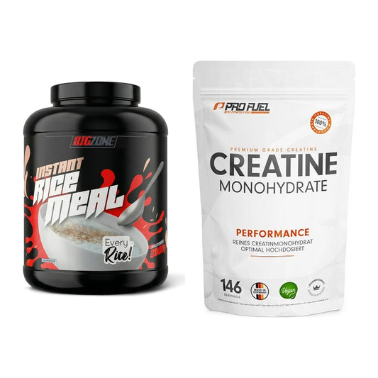 Masseaufbau-Set: Big Zone Rice Meal 3000g + ProFuel Creatine – alle enthaltenen Artikel