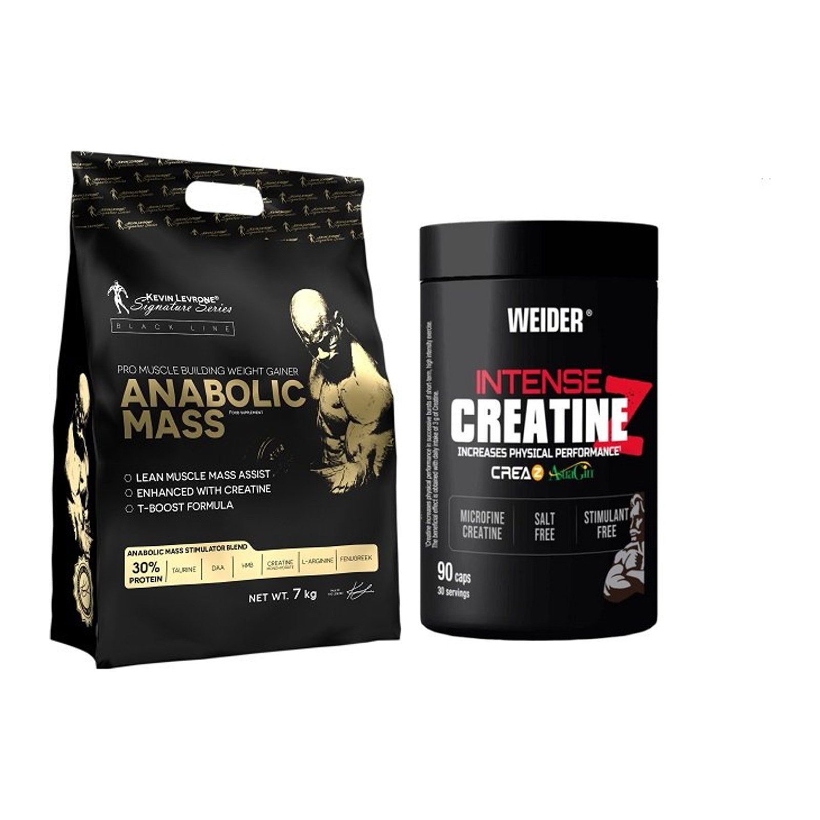 Masseaufbau-Set: Kevin Levrone Anabolic + Weider Intense Pure – alle enthaltenen Artikel