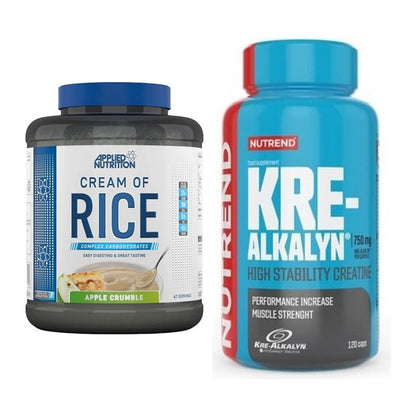 Masseaufbau-Set: Applied Nutrition Cream of Rice + Nutrend Kre-Alkalyn – alle enthaltenen Artikel