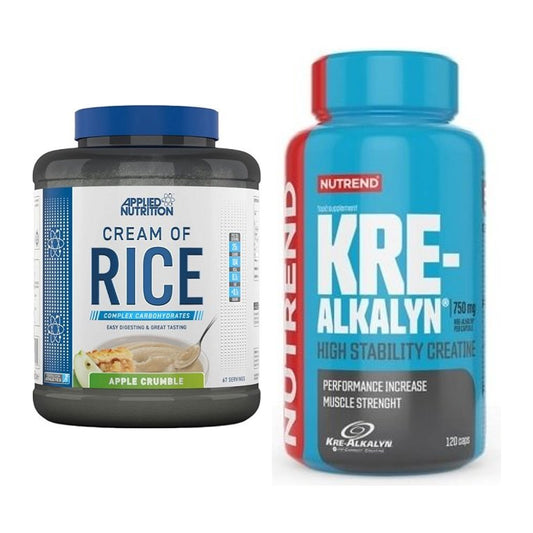 Masseaufbau-Set: Applied Nutrition Cream of Rice + Nutrend Kre-Alkalyn – alle enthaltenen Artikel
